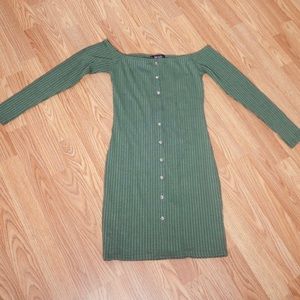 LONG SLEEVE OLIVE DRESS